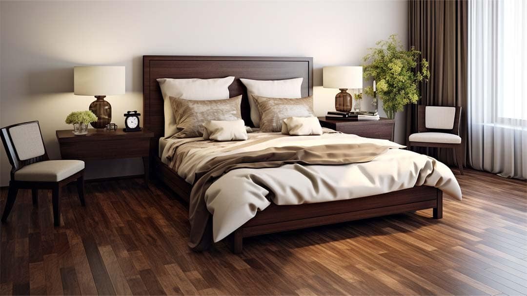 Dark Wood Floor Bedroom Inspirations You Don't Wanna Miss
