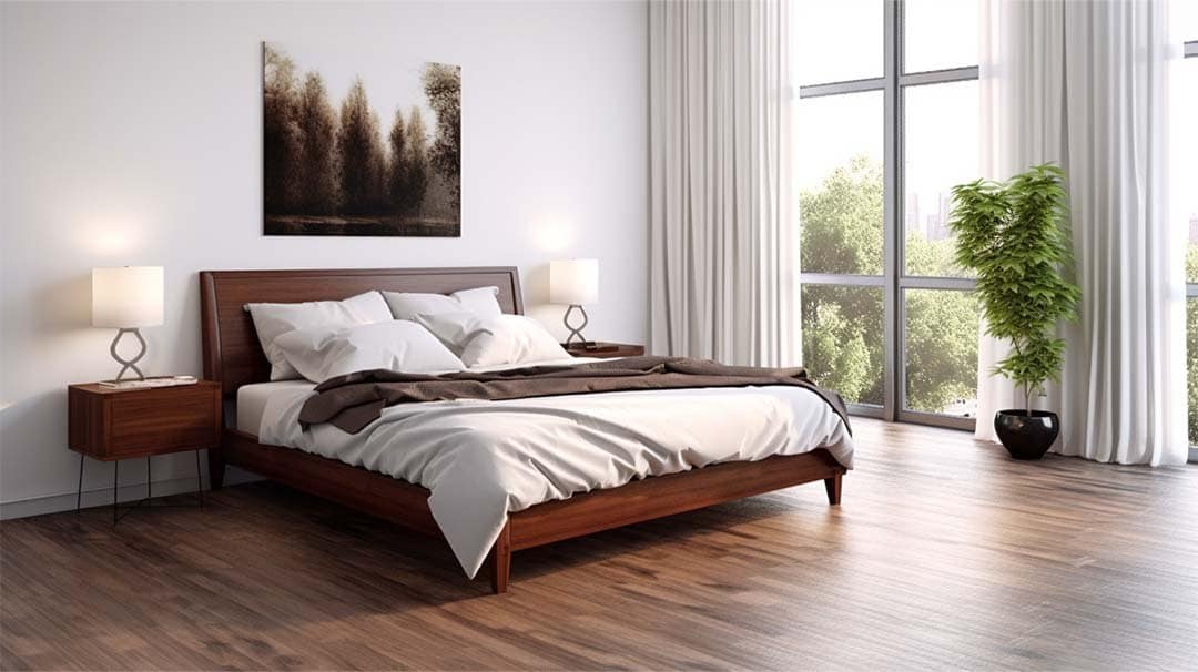 Dark Wood Floor Bedroom Inspirations You Don't Wanna Miss